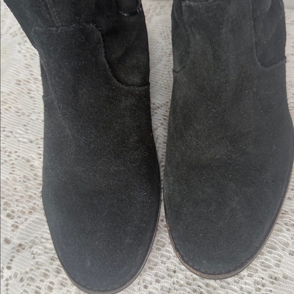 Modern Vintage suede leather black knee high made in Spain boots sz 8 - Picture 4 of 8